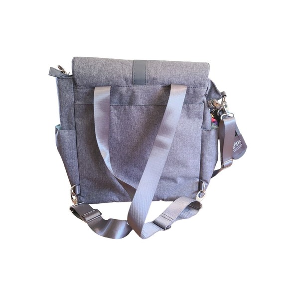 JJ Cole Diaper Bag Gray Heather Backpack Messenger Bag. New With Tags!! - Picture 5 of 5